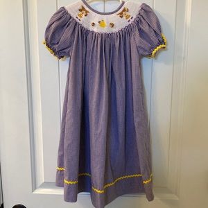 LSU smocked dress